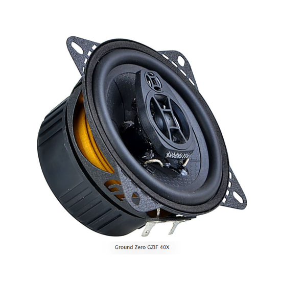 Ground Zero GZIF 4.0 2-drożne głośniki współosiowe o średnicy woofera 100 mm. Moc woofera 60 W RMS